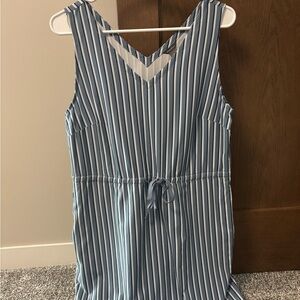 Eddie Bauer Blue and White Striped Top